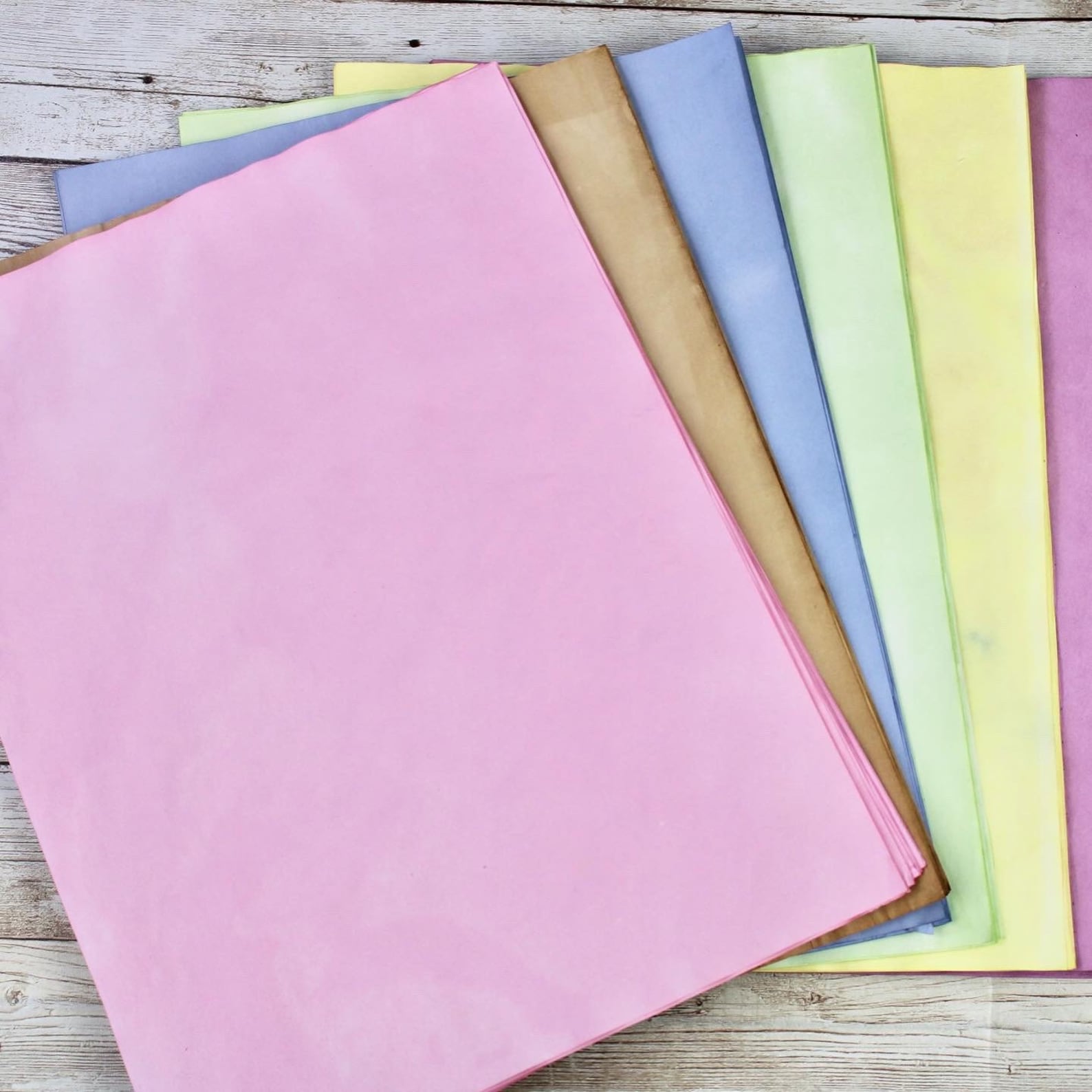 30 Sheets of Pastel Dyed Paper 5 of Each Color Tea Dyed Etsy