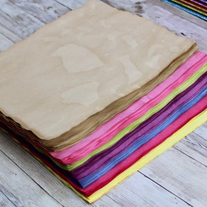 35 Sheets of Multicolored dyed paper - 5 of each color - 8.5 x 11" - Stained - Stationary - Journal Paper - Hand Dyed - Junk Journal