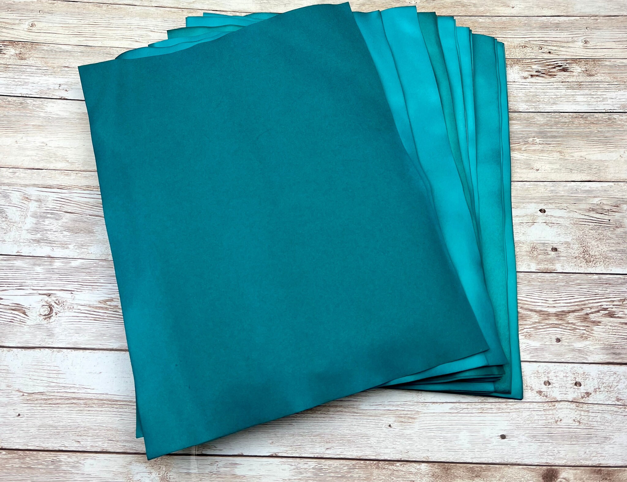 20 Sheets of Emerald Green Dye 8.5x11 Paper Stained Etsy