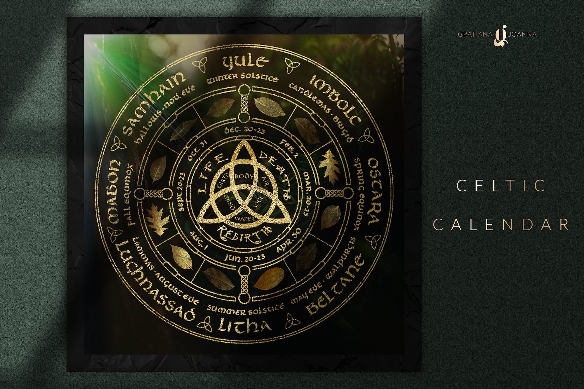 Celtic Calendar Moon and Astrological dates CALENDAR Etsy