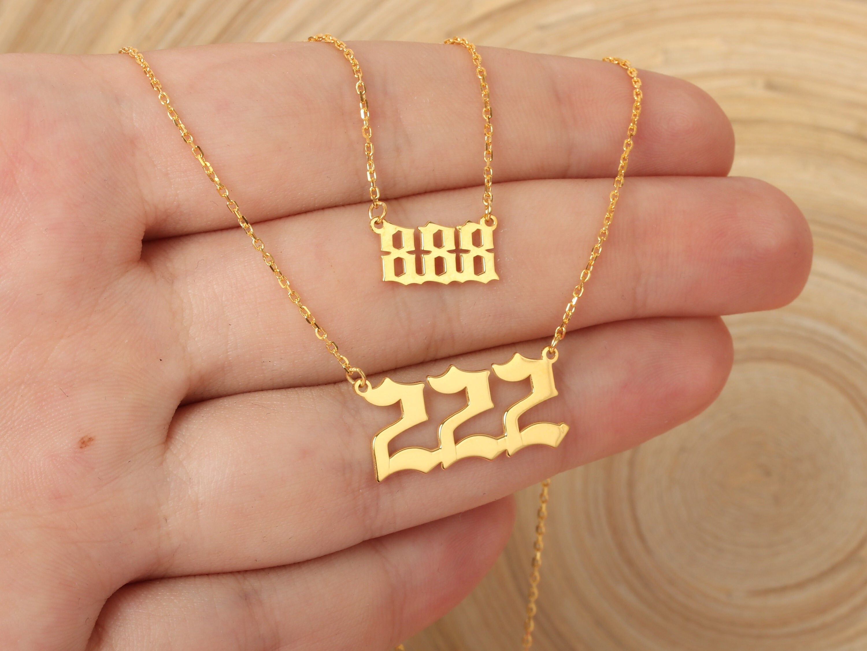 Tiny Angel Number Necklace, 222 Angel Number, 888 Angel Number, Tiny Angel  Number, Silver Angel Number, Lucky Number Necklace - Etsy