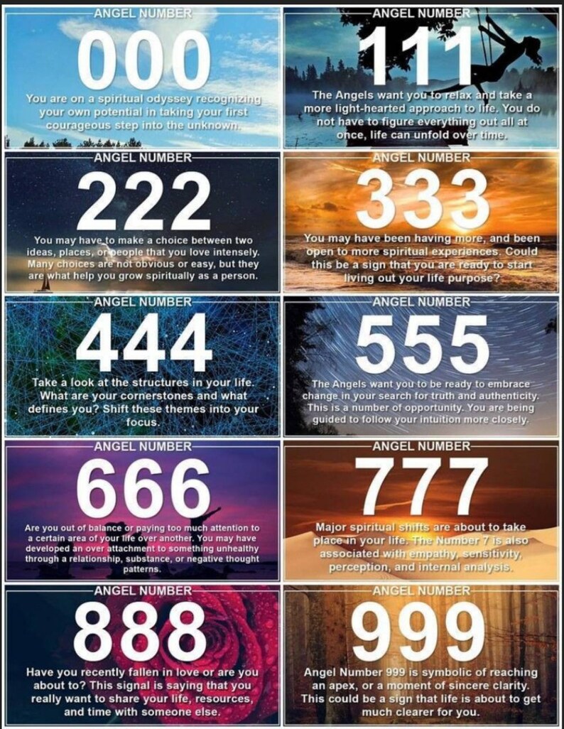 14k Solid Gold Angel Number Necklace 222 Angel Number 444 4 - изображение.