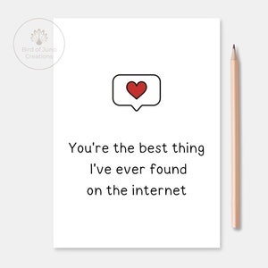 Eres lo mejor que he encontrado en Internet, tarjeta imprimible para citas en línea