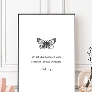 Carl Jung Print, Therapy Office Wall Decor, I am not what happened to me, Mental Health Printable Poster