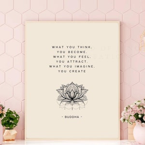 Buddha Quote Print: Law of Attraction Spiritual Decor (Digital Download)