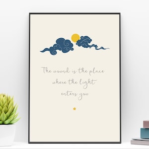 Rumi Quote Art Print: Inspirational Home Decor (Digital Download)