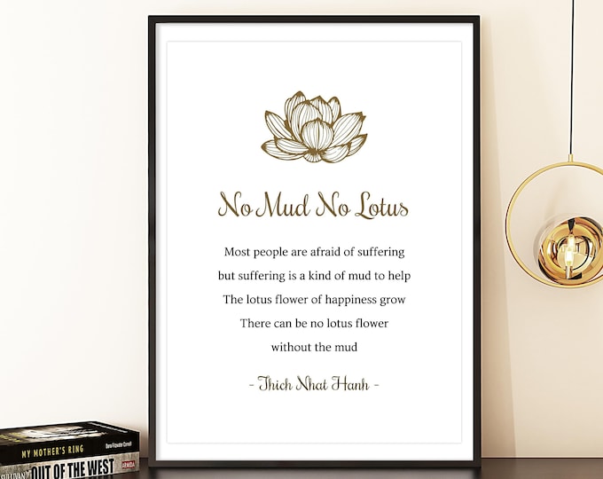 Lotus Flower Quote ART PRINT Inspirational, Motivational, Zen, Yoga ...