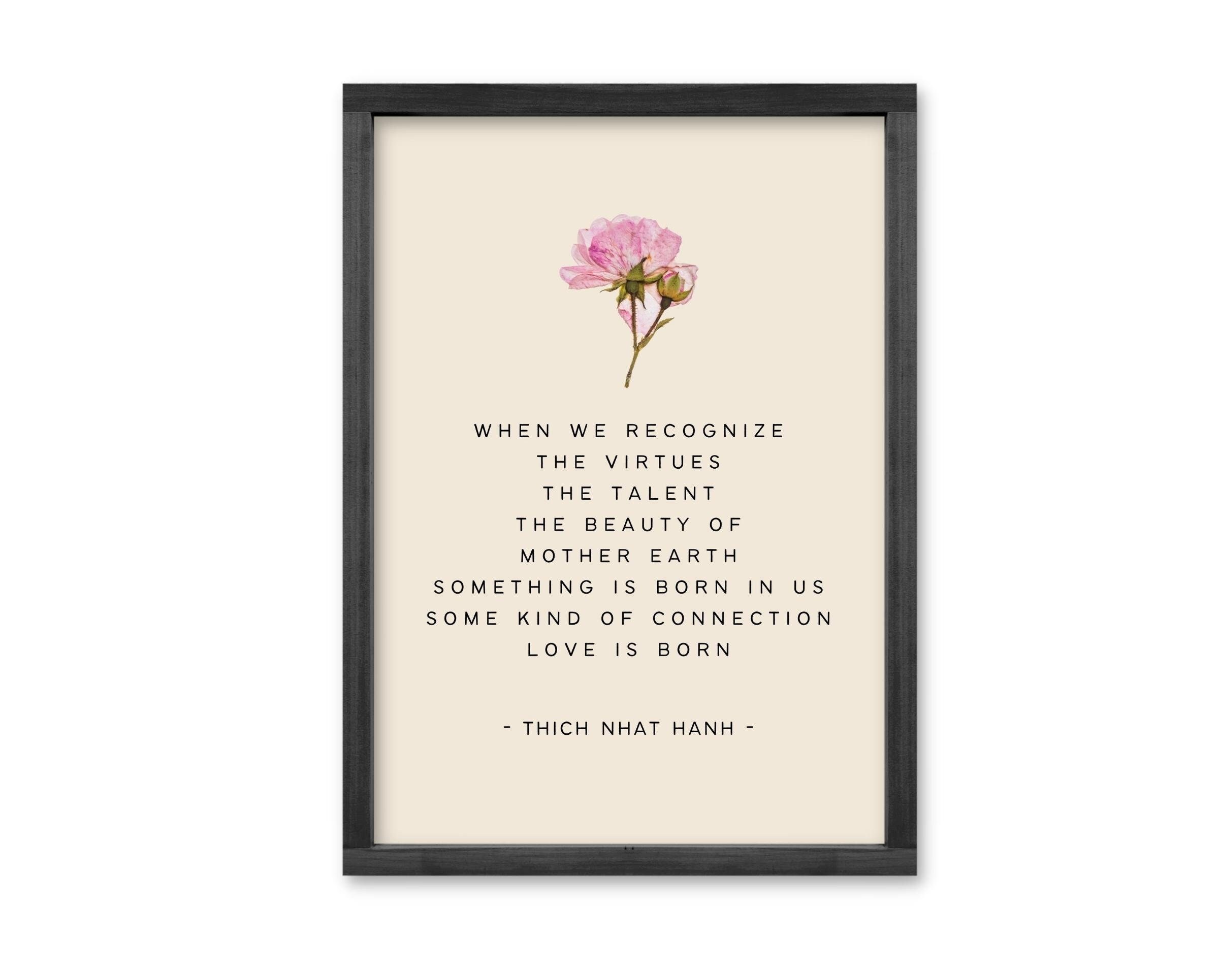 Thich Nhat Hanh Quote Print, Mother Earth, Mindfulness Printable Wall ...