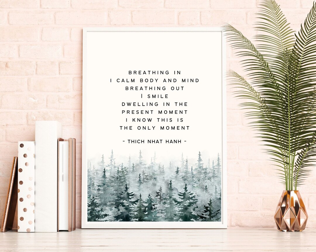 Thich Nhat Hanh Quote Print, Meditation Printable Wall Art, Mindfulness ...