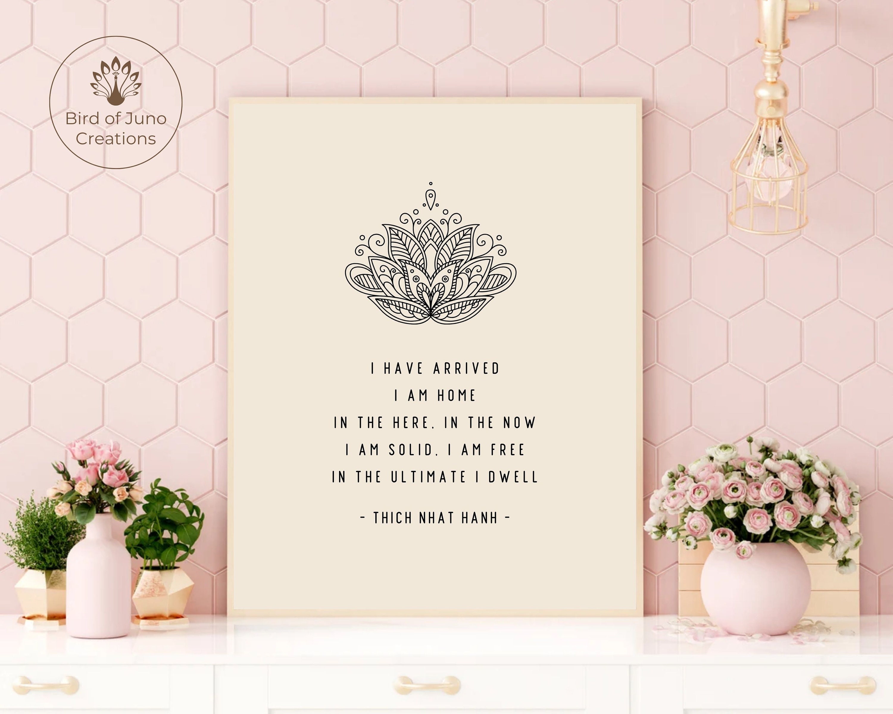 Thich Nhat Hanh Quote Print, I Have Arrived I Am Home, Printable Wall ...