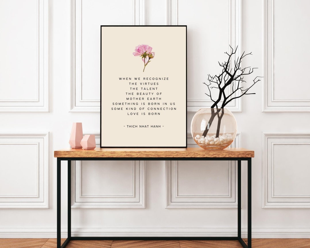 Thich Nhat Hanh Quote Print, Mother Earth, Mindfulness Printable Wall ...
