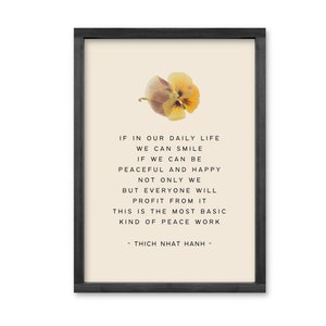 Thich Nhat Hanh Quote Print, We Can Smile, Printable Wall Art ...