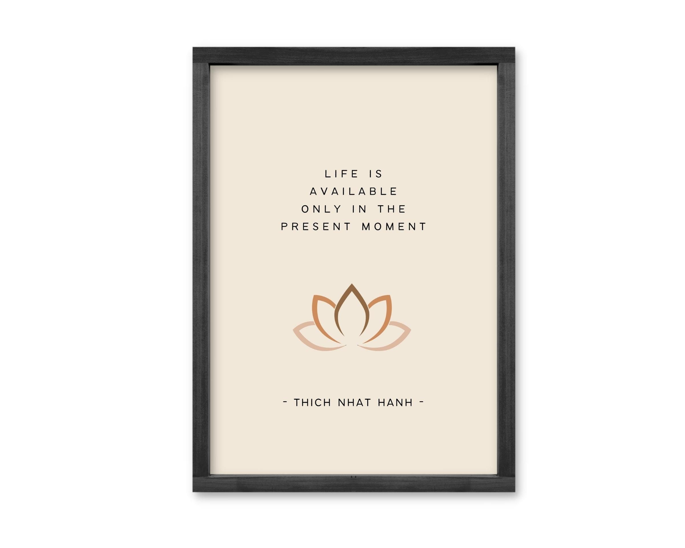 Thich Nhat Hanh Quote Print, Present Moment, Meditation Printable Wall ...
