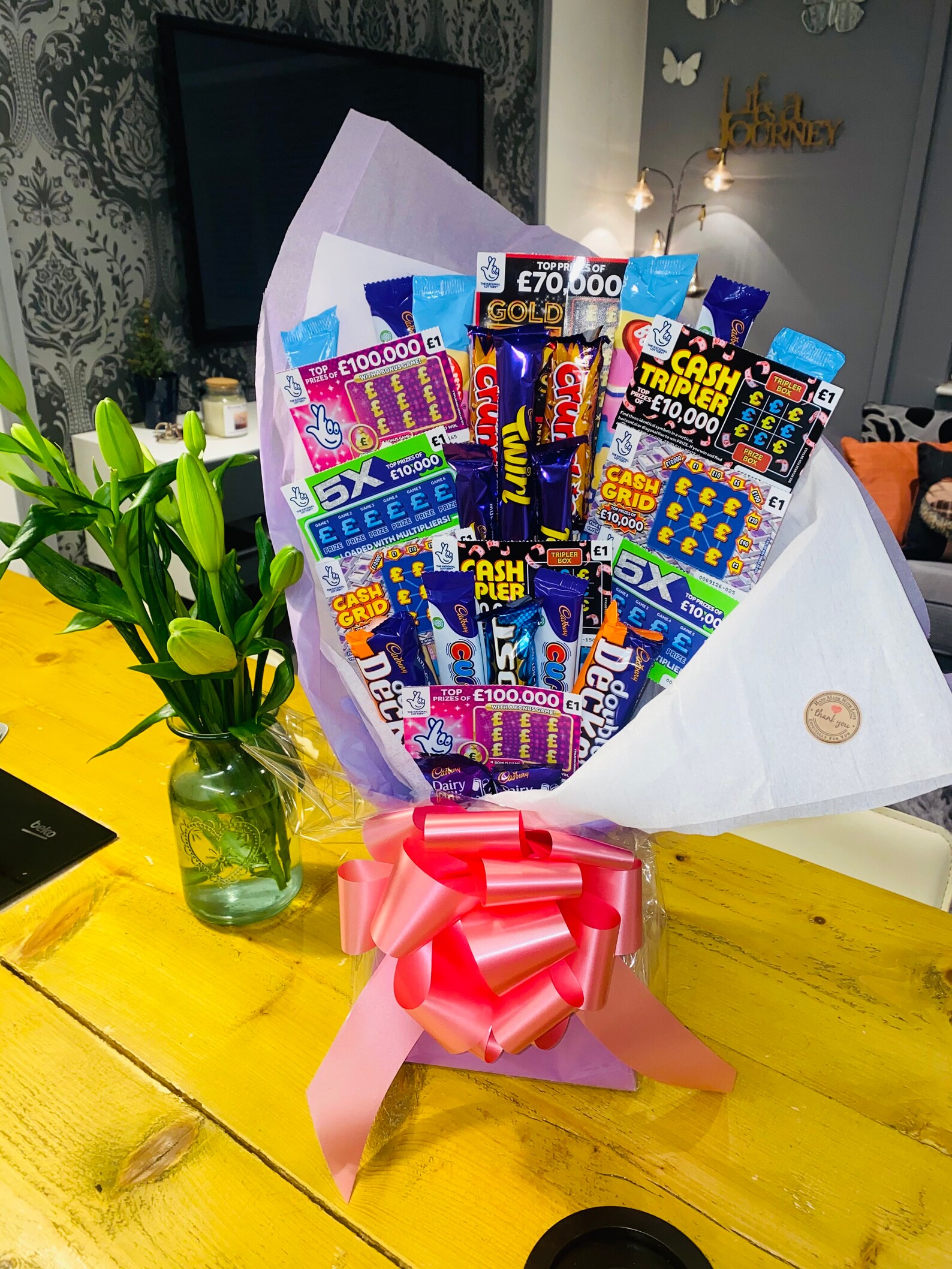 Scratch Card Bouquet lotto Etsy