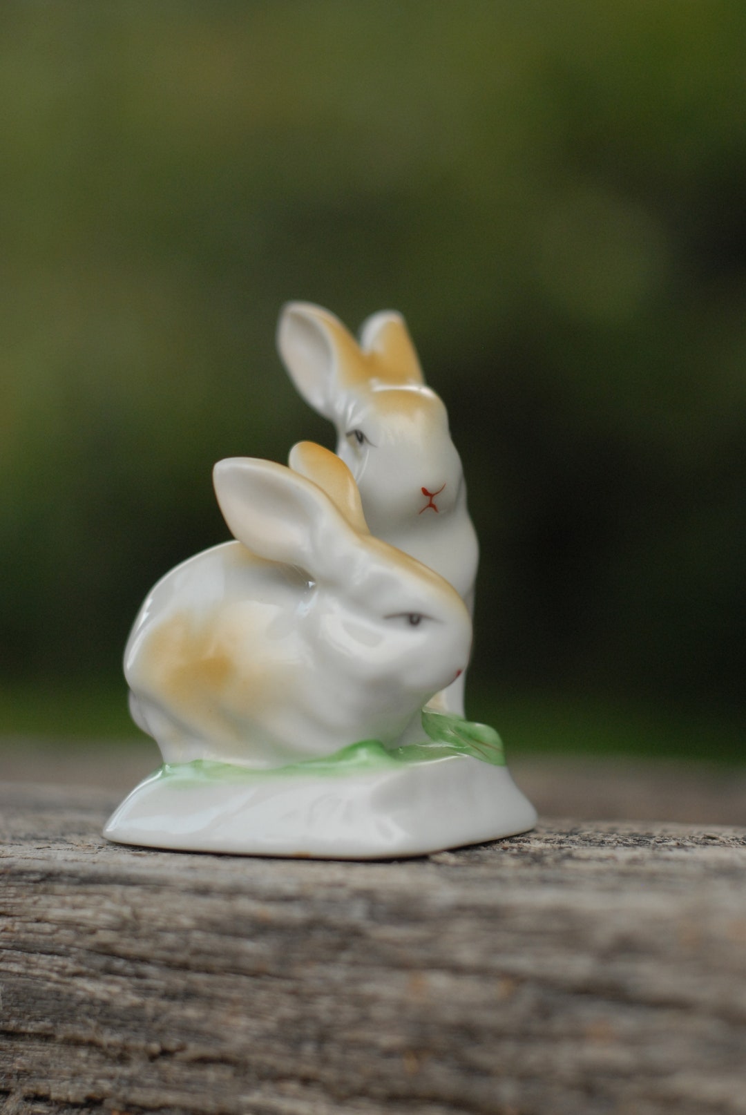 Bunny Figurine, Rabbit Figurine, European Vintage Ceramic Statuette ...
