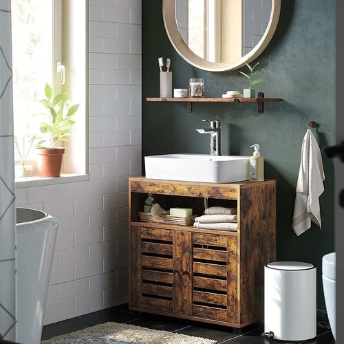 Painted Rustic Chunky Solid Wood Bathroom Washstand Vanity Etsy