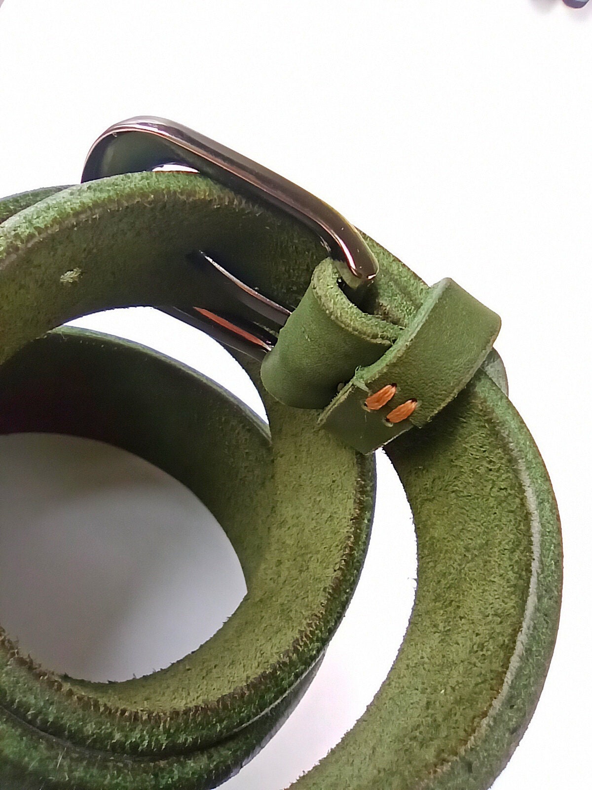 Leather women belt handmade leather belt green leather belt Etsy