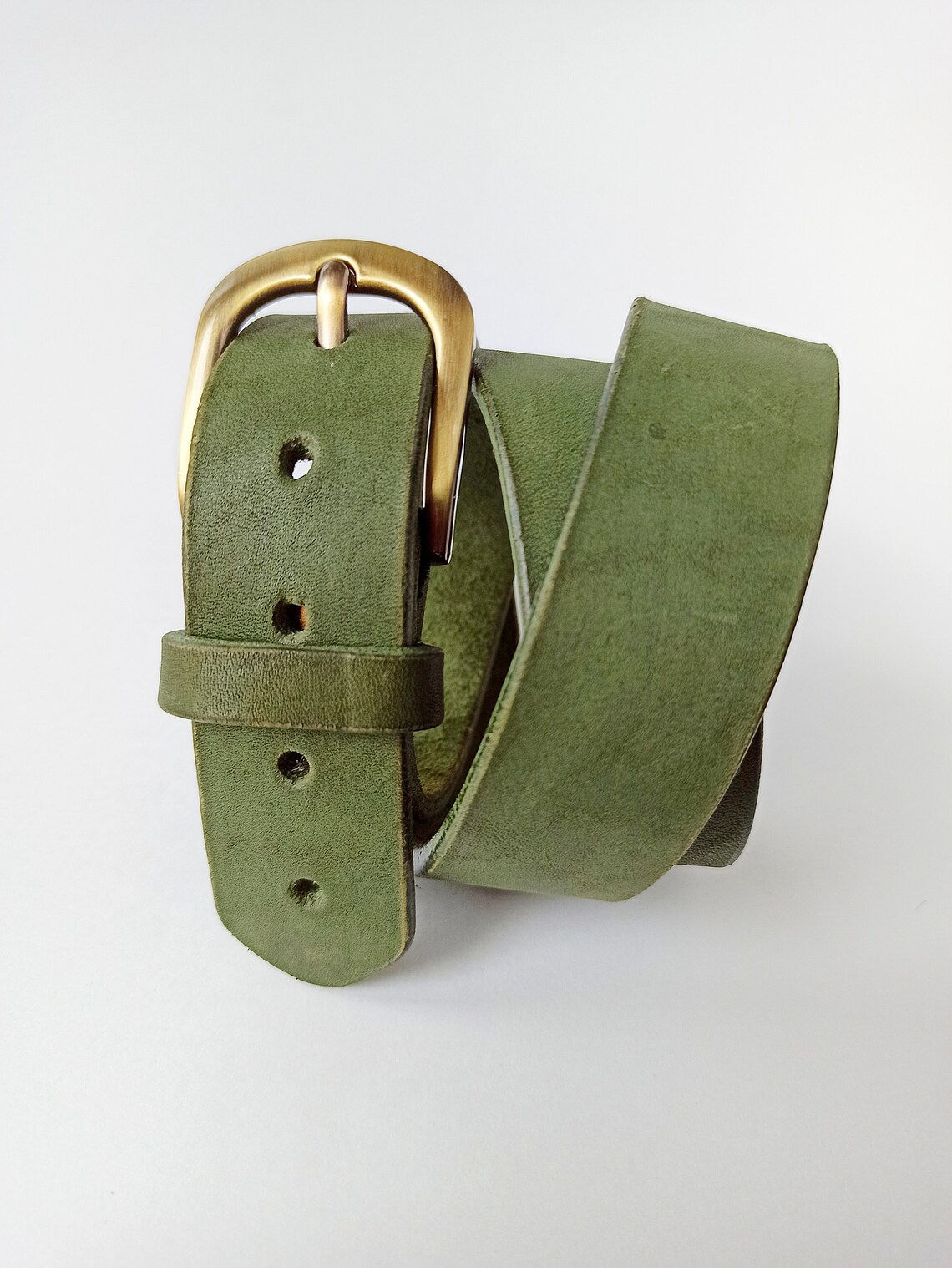 Leather women belt handmade leather belt green leather belt Etsy