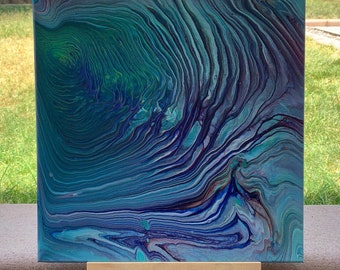Pintura Acrílica Vierta Reflejos Púrpuras