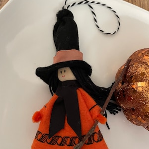 Halloween Witch Hanging Decoration with Broomstick