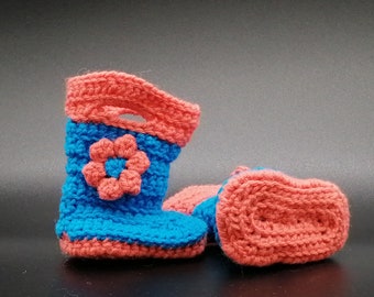 Baby booties, crochet