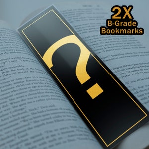 2 marcadores de livros Mystery B-grade laminados