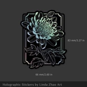 Chrysantheme Holographischer Sticker
