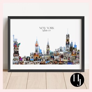 New York City skyline Collage  Photo collage, Picture collage, NYC, photo canvas, photo gift, New York