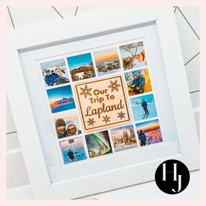 Lapland, North Pole, Finland holiday frame, photo collage, holiday photos, picture collage, picture memories