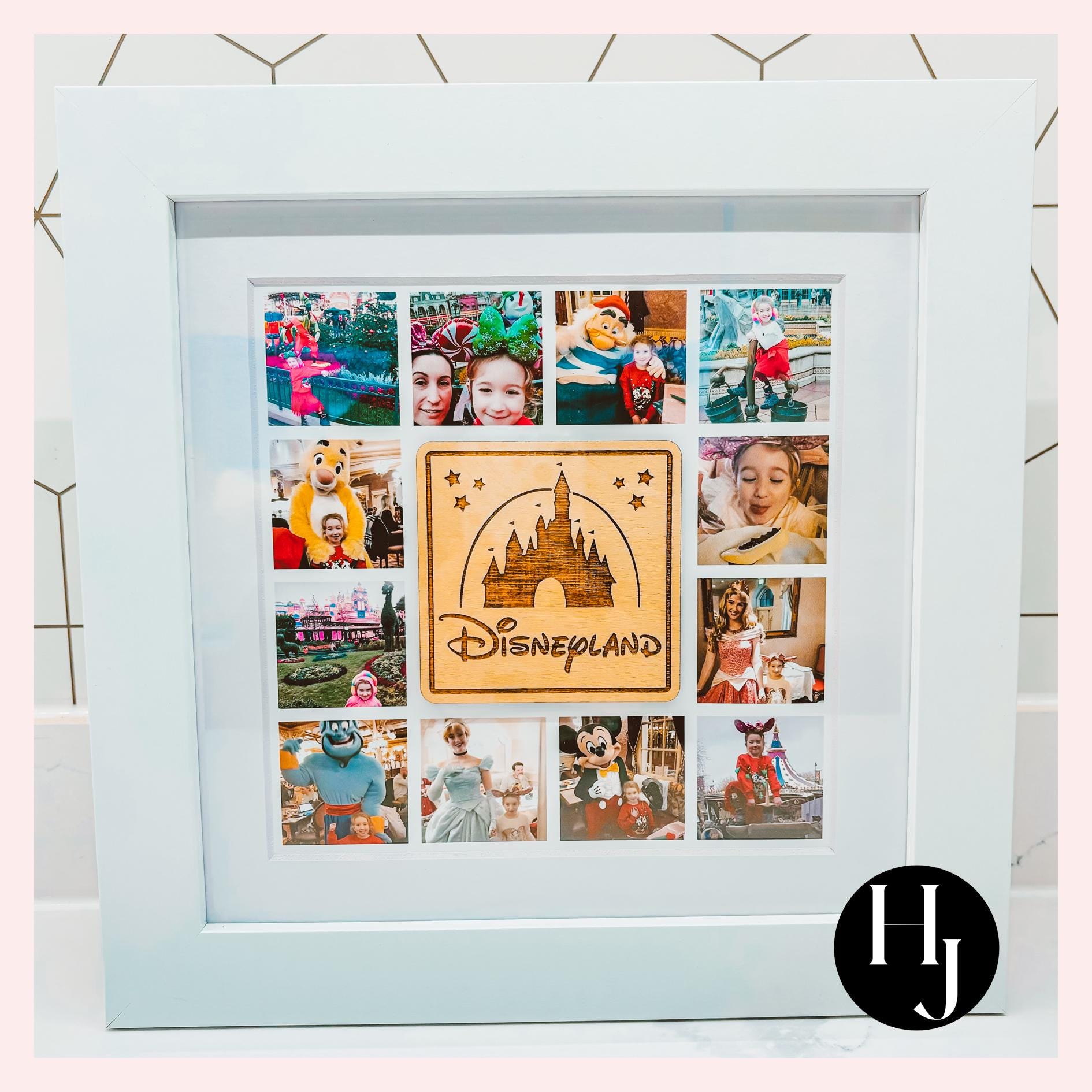Disneyland holiday frame, photo collage, holiday photos, picture collage, picture memories