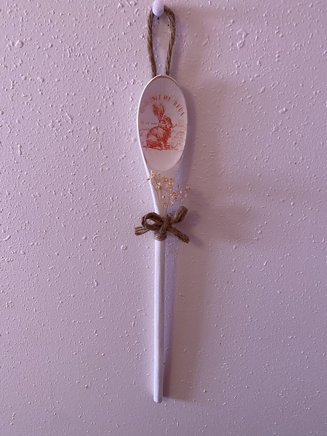 Vintage Rabbit Spoon French Country-bunny-wooden Spoon - Etsy
