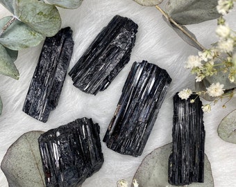 Raw Black Tourmaline Pieces