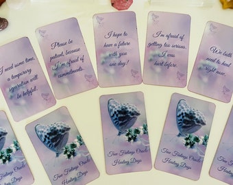 True Feelings Oracle Deck, Love Messages Cards, Messages From Soulmates & Twin Flames, Shadow and Light Messages, Romance Oracle