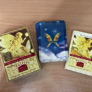 RARE Healing avec les cartes Oracle des fées. Épuisé Jeu et guide ORIGINAL par Doreen Virtue - Genuine Rare Collection