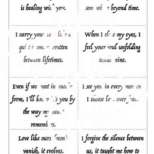 PDF Whispers Between The Pages Oracle. Love Messages Oracle Cards. Romance Oracle Deck. PDF Printable Deck