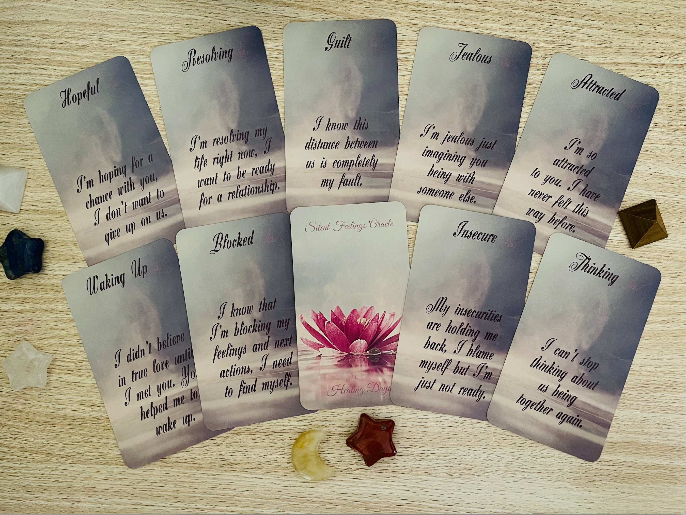 Silent Feelings Oracle. Love Messages Oracle Cards. Romance Oracle