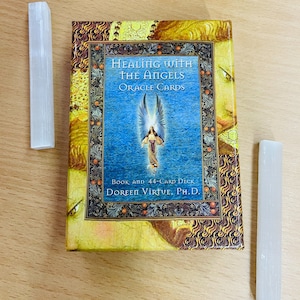 RARE Healing avec les cartes Oracle Angels. Épuisé Jeu et guide ORIGINAL par Doreen Virtue - Genuine Rare Collection