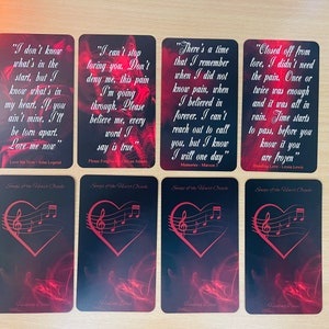 Canzoni dell'oracolo del cuore. Messaggi d'amore Carte Oracle con canzoni d'amore popolari. Mazzo Oracolo Romantico. Mazzo messaggi Anima Gemella e Fiamma Gemella.