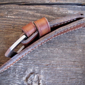 Handmade Cuoio II vintage style brown 28mm 27mm 26mm 24mm 22mm leather watch strap fits VDB Panerai Radiomir Luminor. image 4