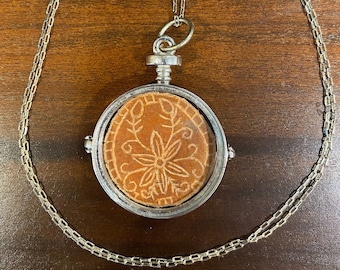 Etched Birch Bark Necklace