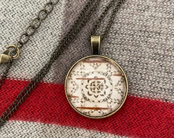 Bitten Birch Bark Pendant Necklace