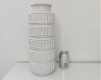 Retro Vintage weiße Vase von Westdeutschland Typ 268-40