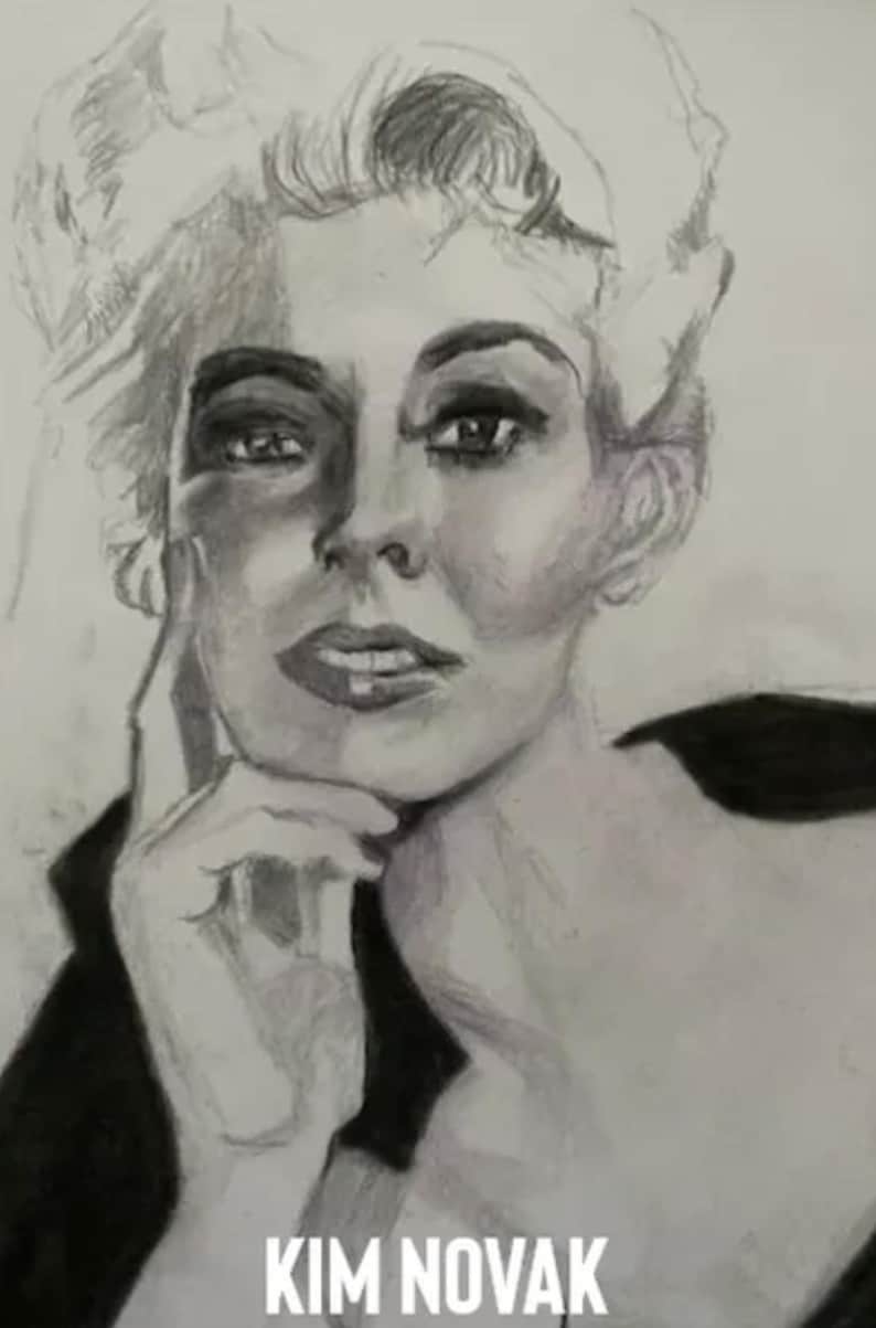 Novak Scetch Kim Novak Portrait - Etsy