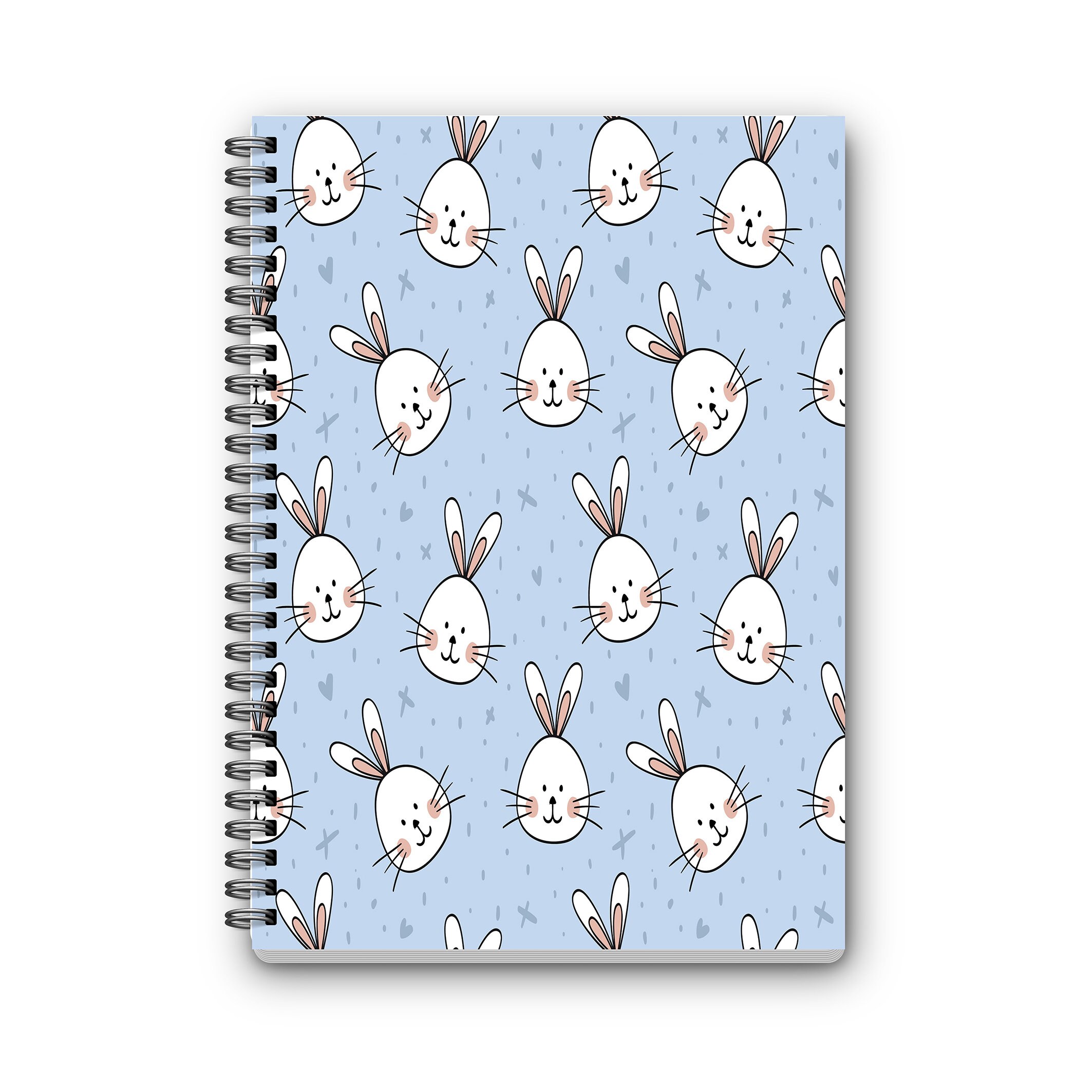 Rabbit A5 Spiral notebook with 60 pages of Lined or Graph Etsy