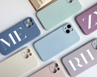 Personalized Monogram iPhone Cases iPhone 14 13 12 Pro Max iPhone Mini 11 Pro Max iPhone 7 8 Plus iPhone XS Max X XR