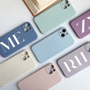Personalized Monogram iPhone Cases iPhone 14 13 12 Pro Max iPhone Mini 11 Pro Max iPhone 7 8 Plus iPhone XS Max X XR