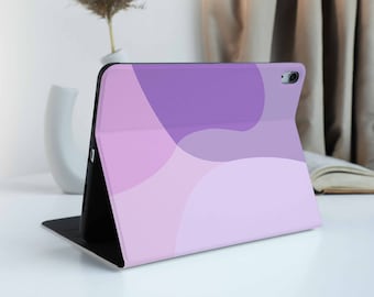 Purple Blend printing iPad Case with Apple Pencil Holder, For iPad Air 4/5th iPad 9 Mini 6 iPad Pro 2022 Pro 11 12.9 2020/21