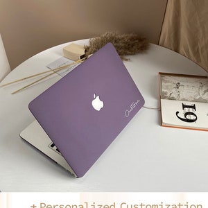 Elegance Purple MacBook Shell Case Decal Cover For New MacBook M1 Pro 14 M1 Air 13 A2338, A2337 Macbook Pro 15 16 Case, Apple Laptop