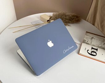 Blue Matte Unique MacBook Shell Case Decal Cover For New MacBook M1 Pro 14 M1 Air 13 A2338, A2337 Macbook Pro 15 16 Case, Apple Laptop