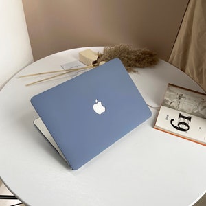 Blue Matte Unique MacBook Shell Case Decal Cover For New MacBook M1 Pro 14 M1 Air 13 A2338, A2337 Macbook Pro 15 16 Case, Apple Laptop